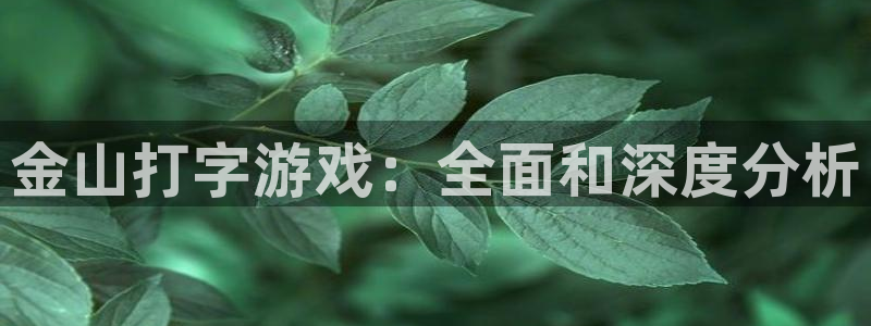 蓝冠娱乐升级5994月：金山打字游戏：全面和深度分析